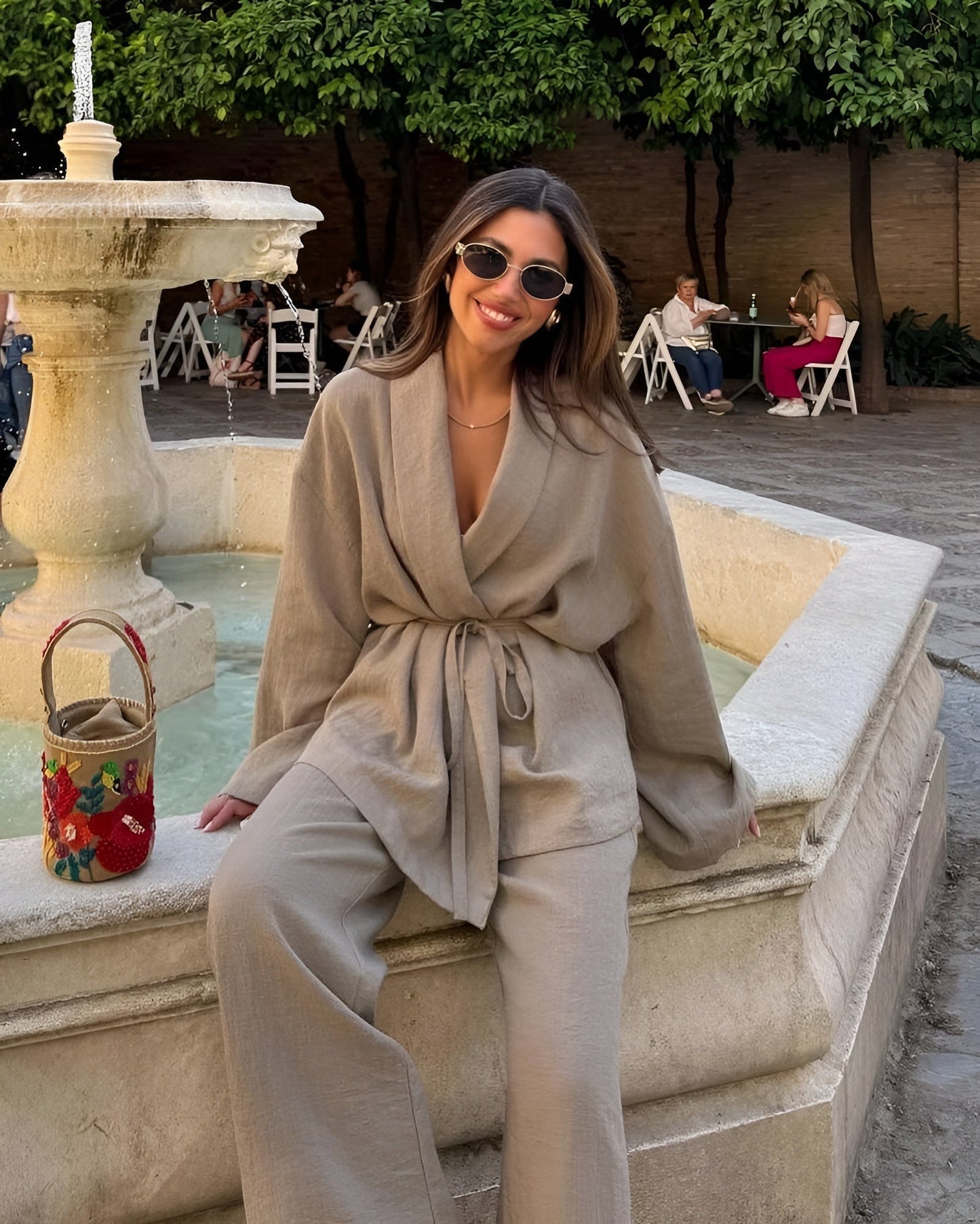 Amara | Tweedelige linnen set