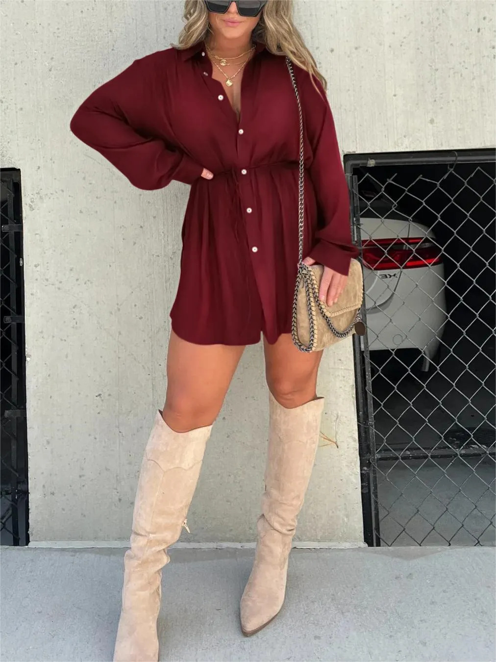 Valentina  | Trendy satijnen romper jurk