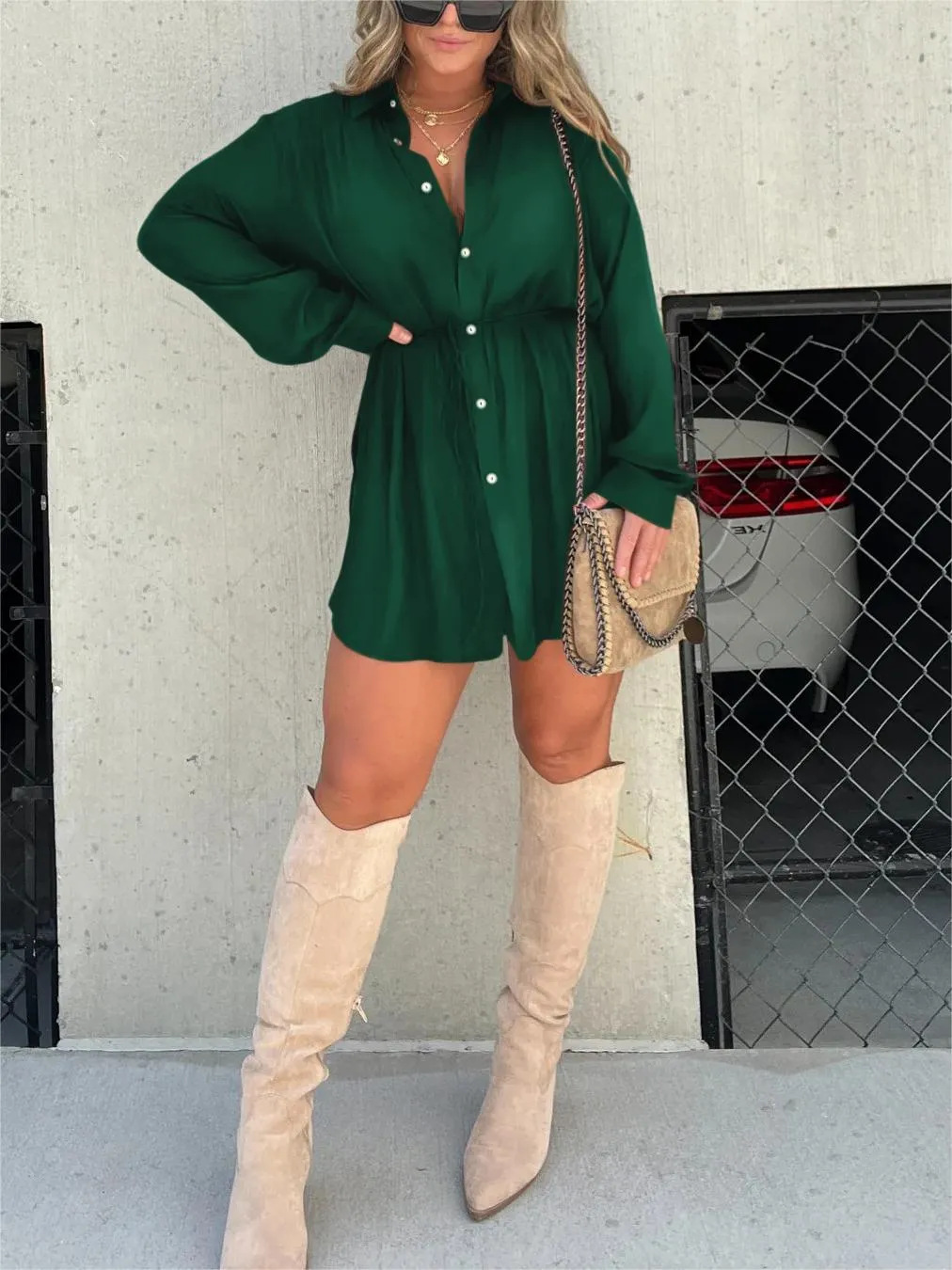 Valentina  | Trendy satijnen romper jurk