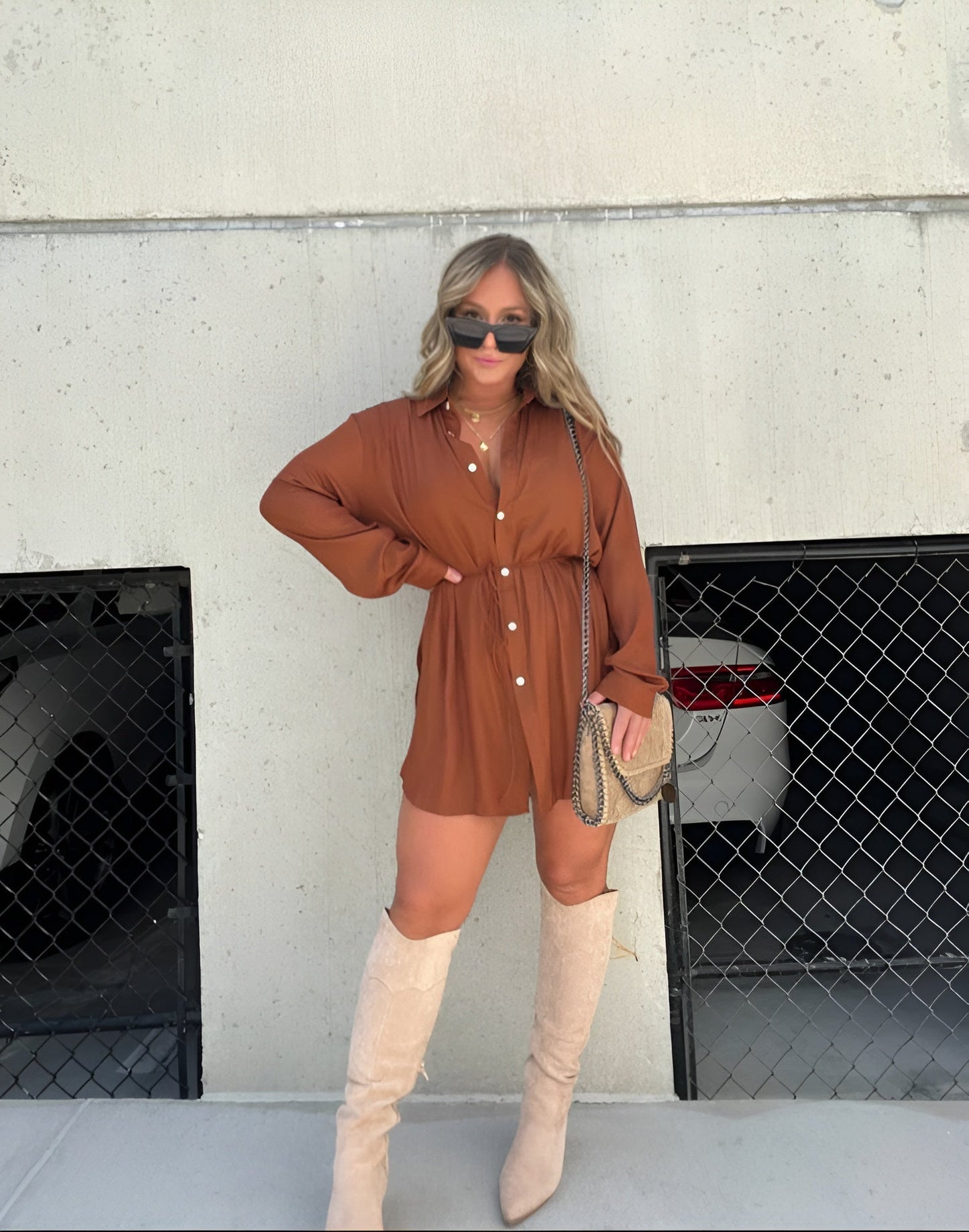 Valentina  | Trendy satijnen romper jurk