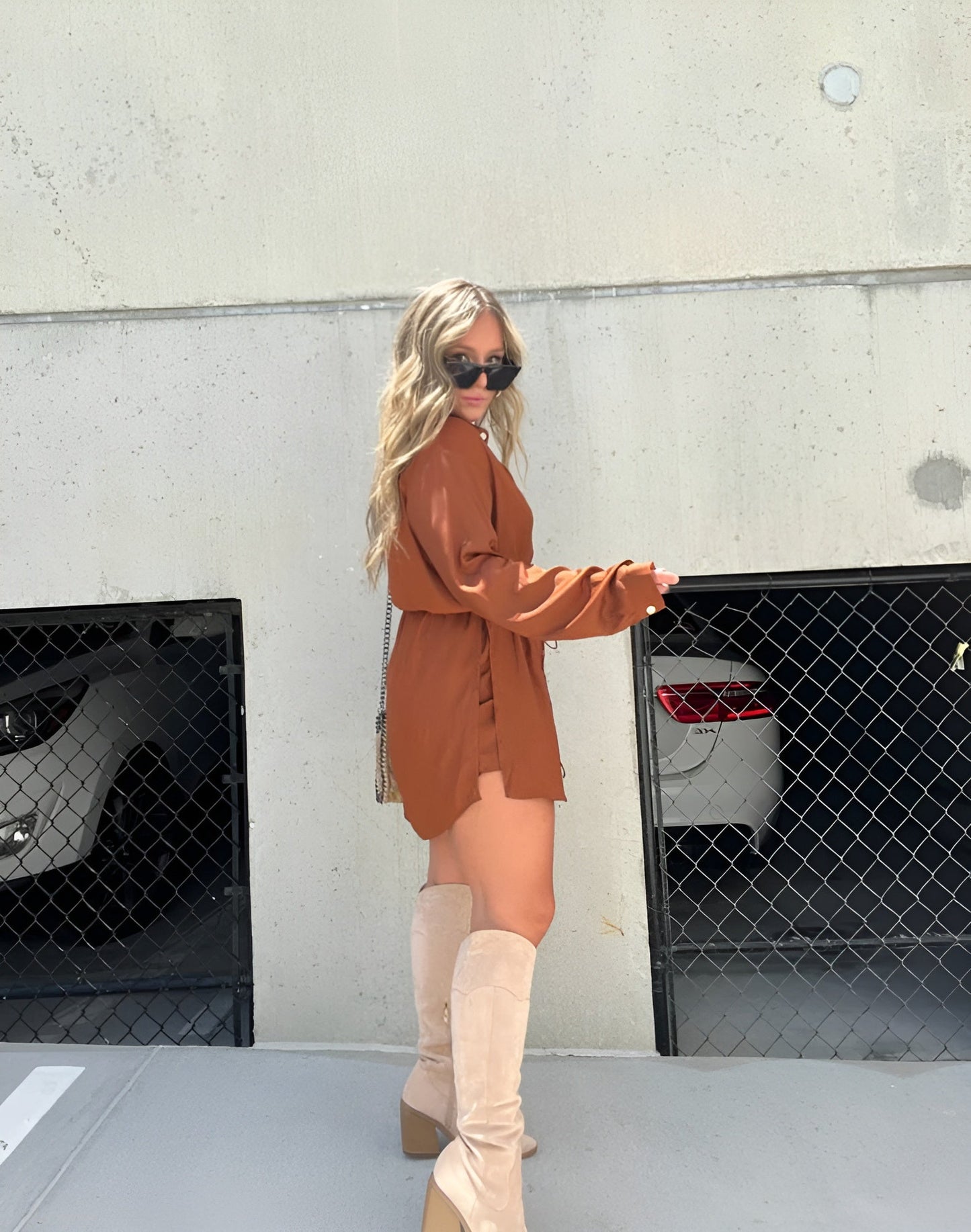 Valentina  | Trendy satijnen romper jurk